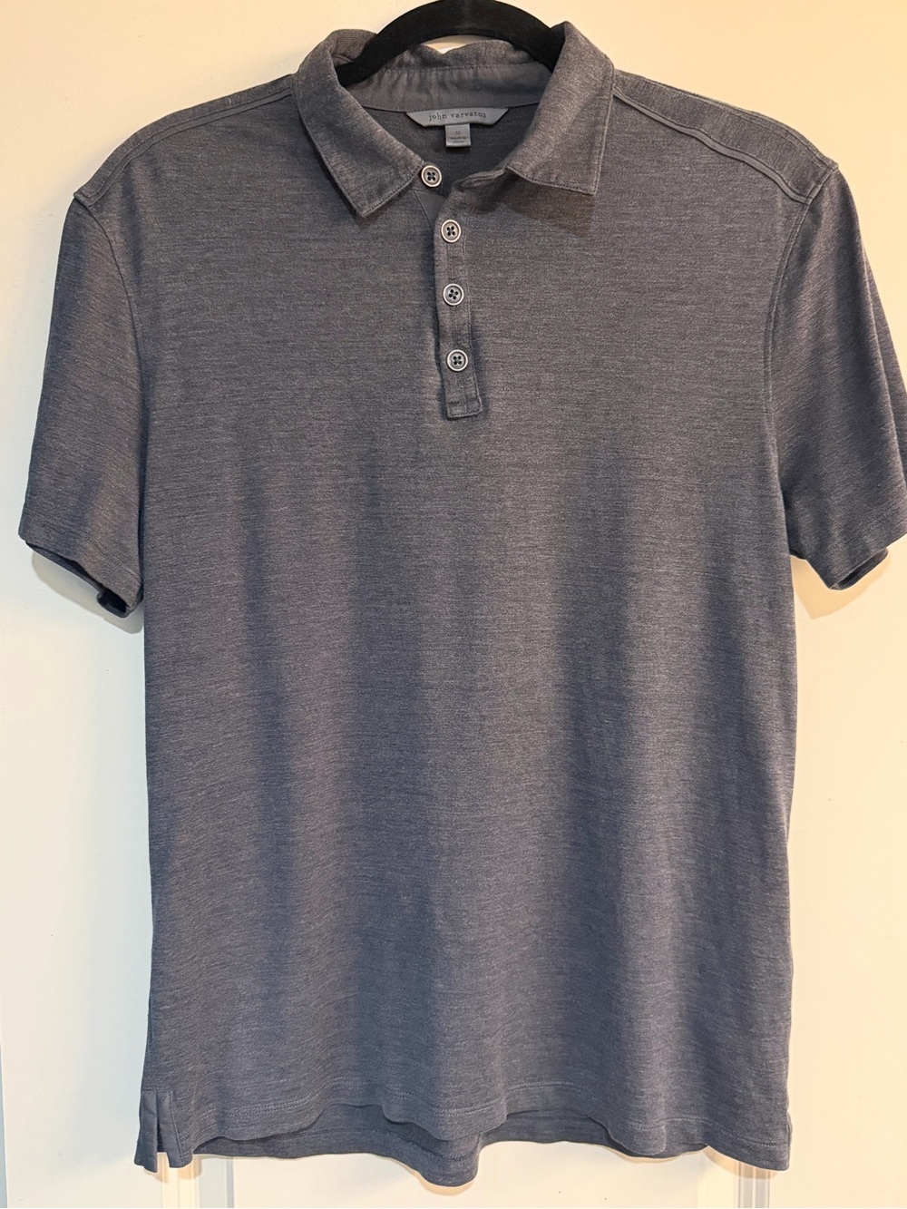 John Varvatos Men’s Short Sleeve Polo in Gray